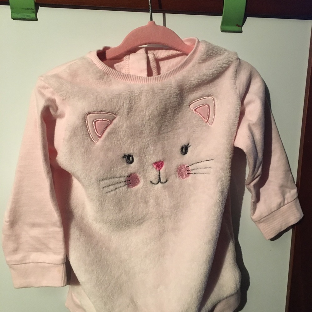 Softest pink kitty sweatshirt size 18m